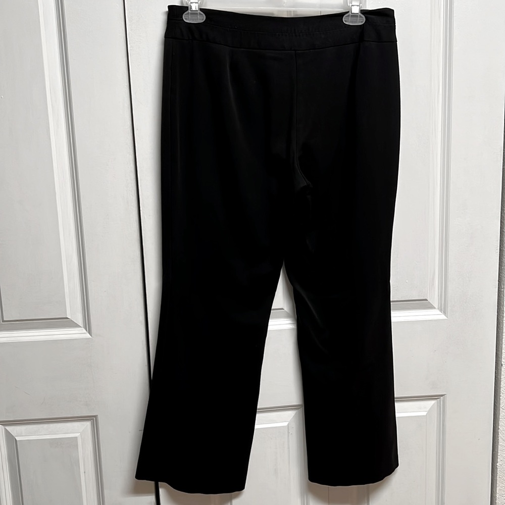 Vintage R.Q.T Black Mid Rise Wide Leg Rayon Stretch Dress Pants Size 12P - Picture 5 of 8